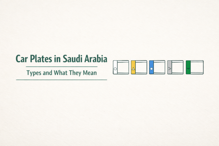 Car Plates in Saudi Arabia Types and What They Mean