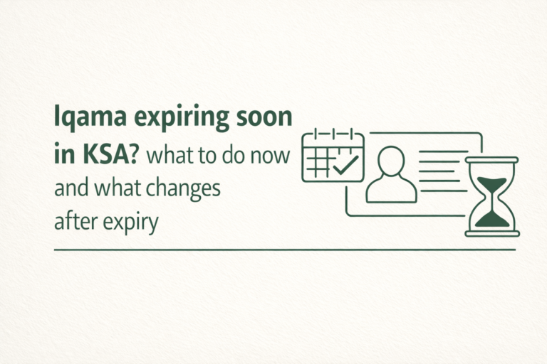 Iqama expiring soon in KSA next steps checklist