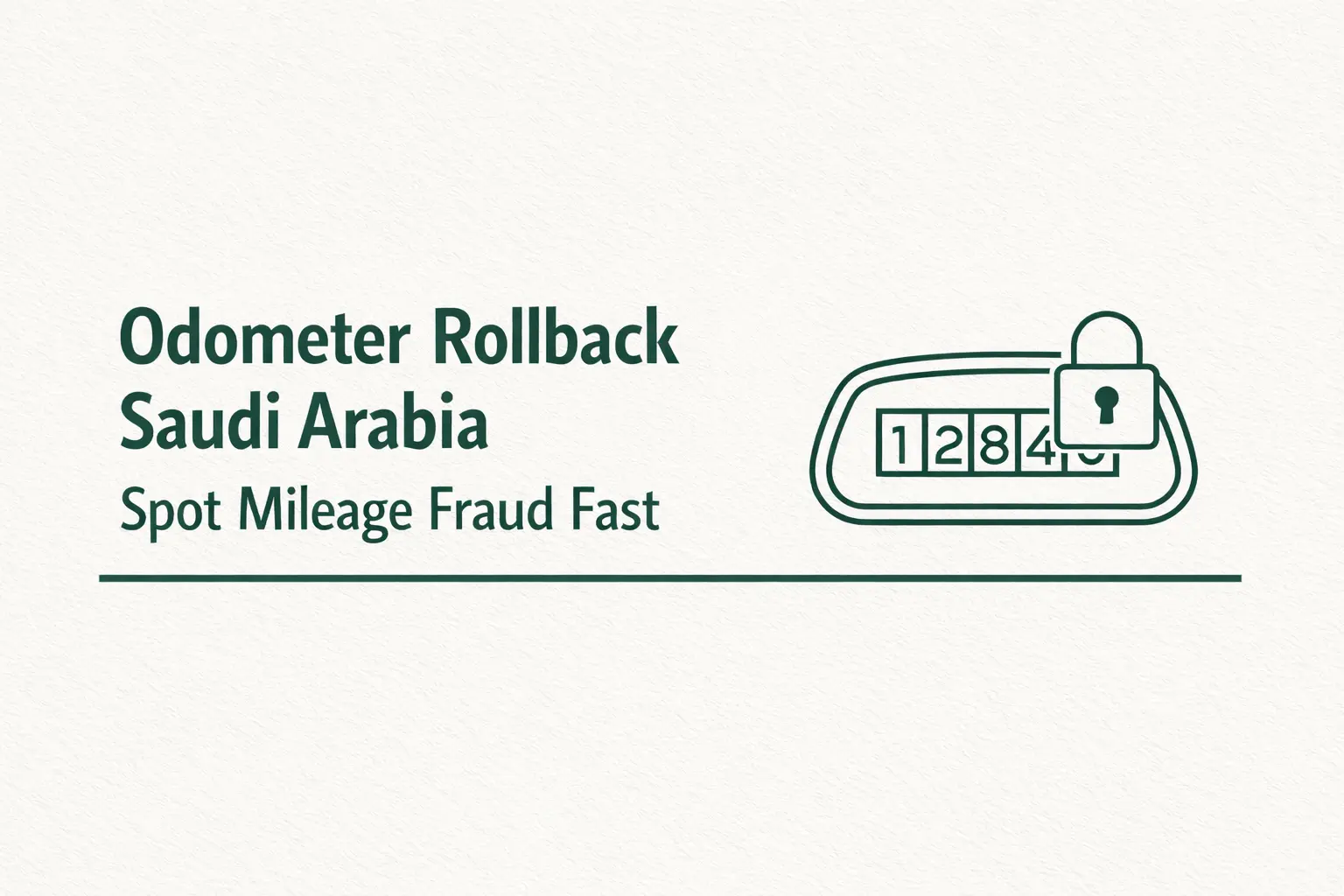 Odometer Rollback Saudi Arabia Spot Mileage Fraud Fast