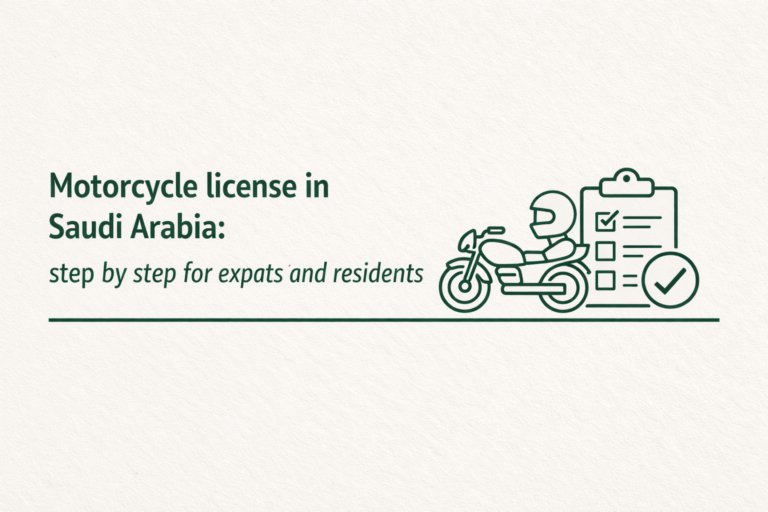 motorcycle license in Saudi Arabia guide for expats and residents