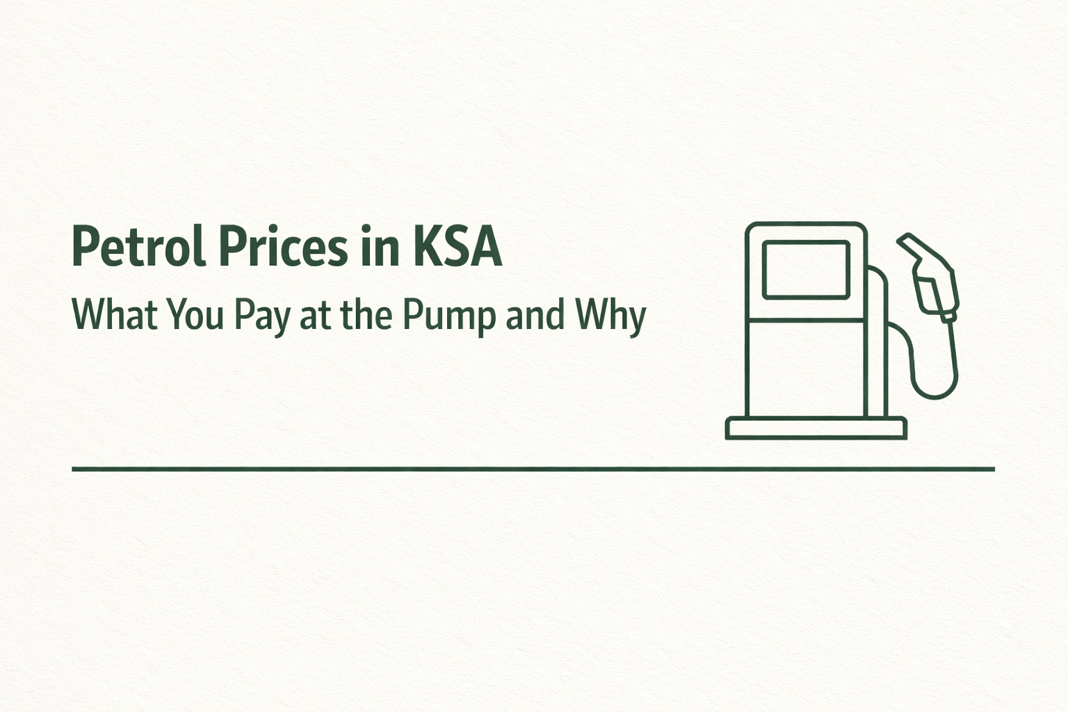 Petrol prices in Saudi Arabia KSA and petrol grades at the pump