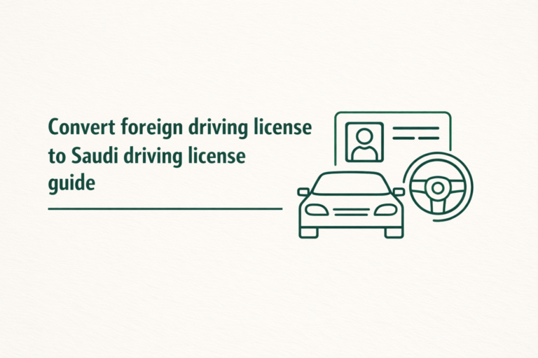 Convert foreign driving license to Saudi driving license guide