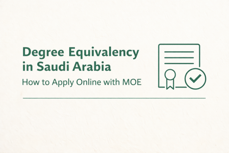 Degree Equivalency in Saudi Arabia How to Apply Online with MOE