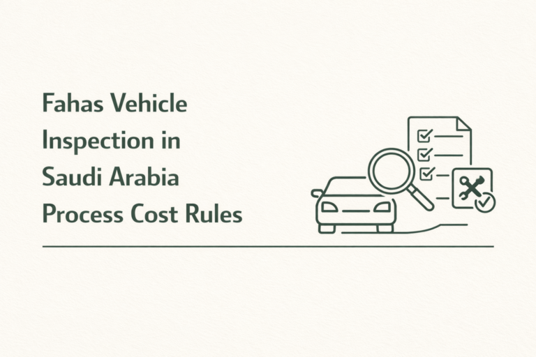 Fahas Vehicle Inspection in Saudi Arabia Process Cost Rules