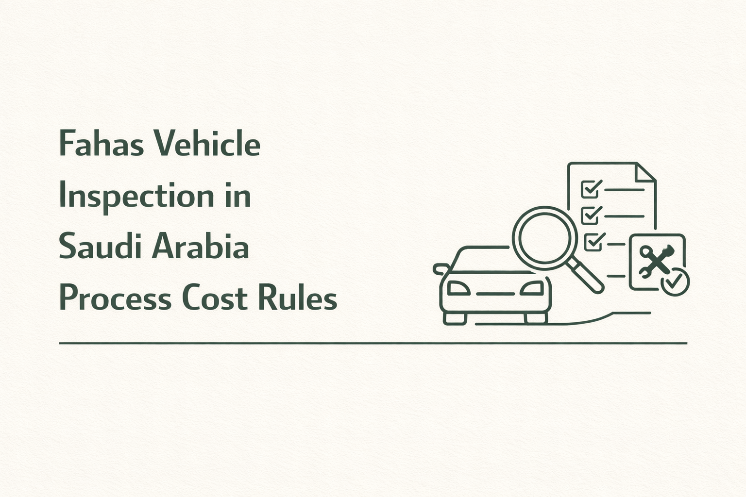 Fahas Vehicle Inspection in Saudi Arabia Process Cost Rules
